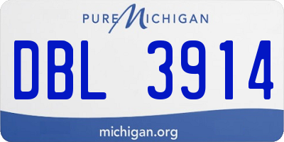 MI license plate DBL3914