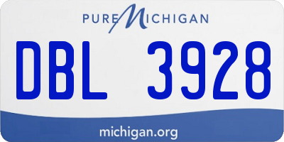 MI license plate DBL3928