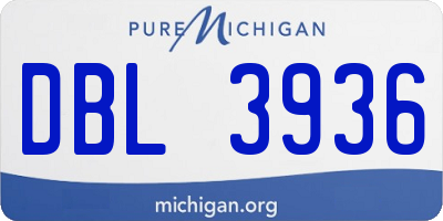 MI license plate DBL3936