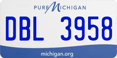 MI license plate DBL3958