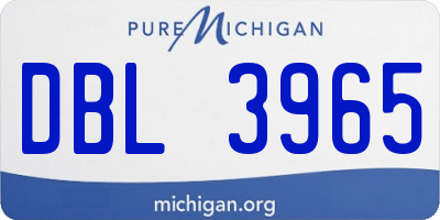 MI license plate DBL3965