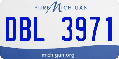 MI license plate DBL3971