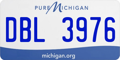 MI license plate DBL3976