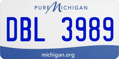 MI license plate DBL3989