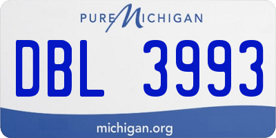 MI license plate DBL3993