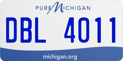 MI license plate DBL4011