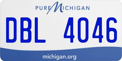 MI license plate DBL4046