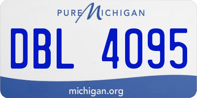 MI license plate DBL4095