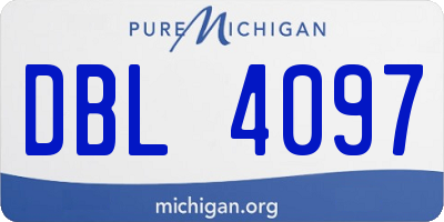 MI license plate DBL4097