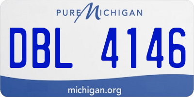 MI license plate DBL4146