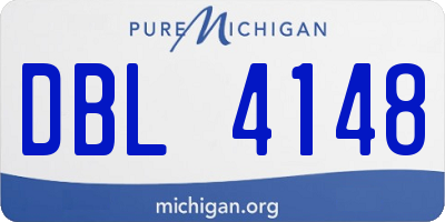 MI license plate DBL4148