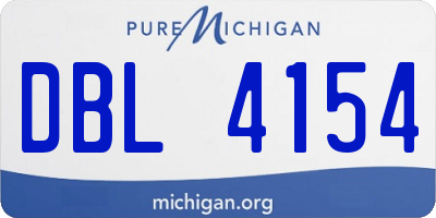 MI license plate DBL4154