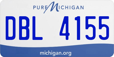 MI license plate DBL4155