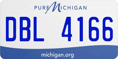 MI license plate DBL4166