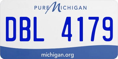 MI license plate DBL4179