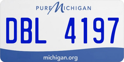 MI license plate DBL4197