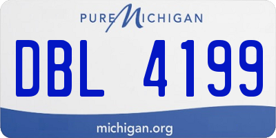 MI license plate DBL4199