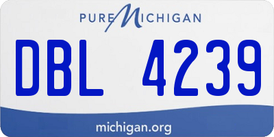 MI license plate DBL4239