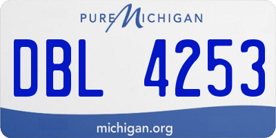 MI license plate DBL4253