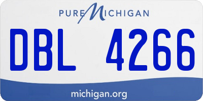 MI license plate DBL4266