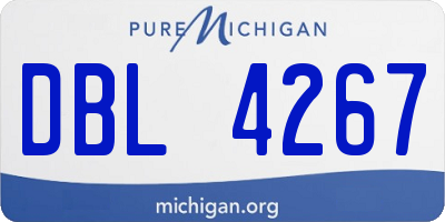 MI license plate DBL4267