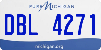 MI license plate DBL4271