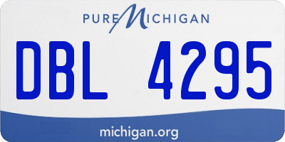 MI license plate DBL4295