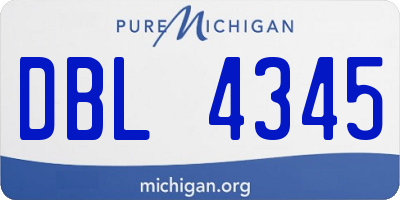 MI license plate DBL4345