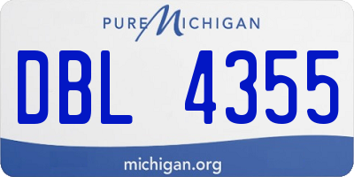 MI license plate DBL4355