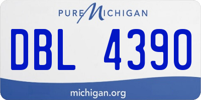MI license plate DBL4390