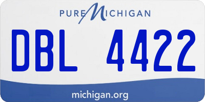 MI license plate DBL4422