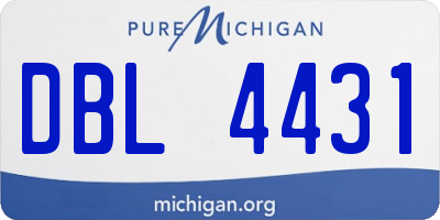 MI license plate DBL4431