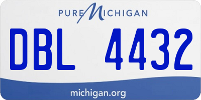 MI license plate DBL4432