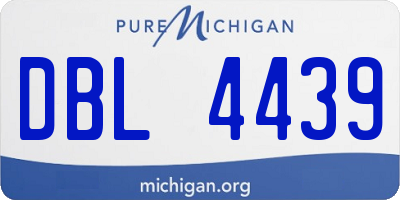 MI license plate DBL4439
