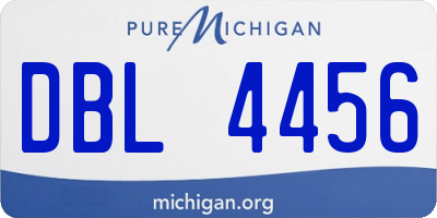MI license plate DBL4456