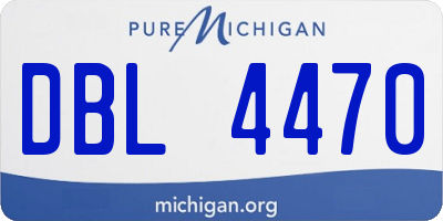 MI license plate DBL4470