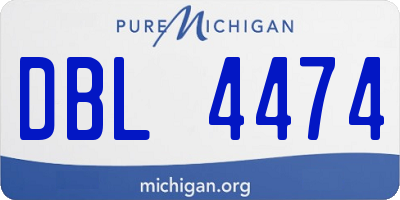 MI license plate DBL4474
