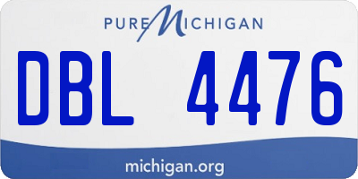 MI license plate DBL4476