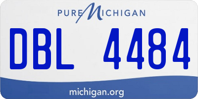 MI license plate DBL4484