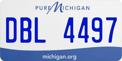 MI license plate DBL4497