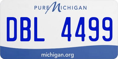 MI license plate DBL4499