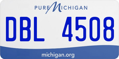 MI license plate DBL4508