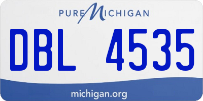 MI license plate DBL4535