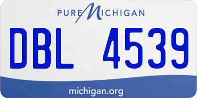 MI license plate DBL4539