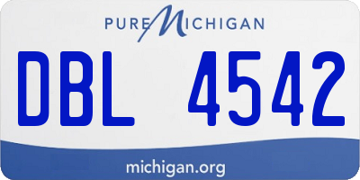 MI license plate DBL4542