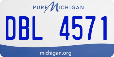 MI license plate DBL4571