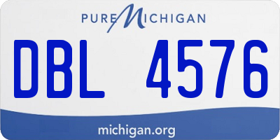 MI license plate DBL4576
