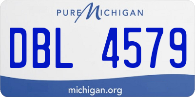 MI license plate DBL4579