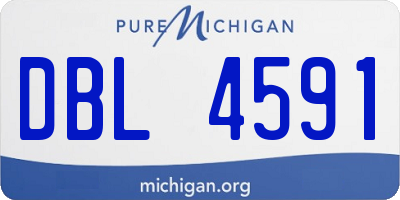 MI license plate DBL4591