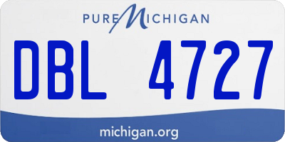 MI license plate DBL4727